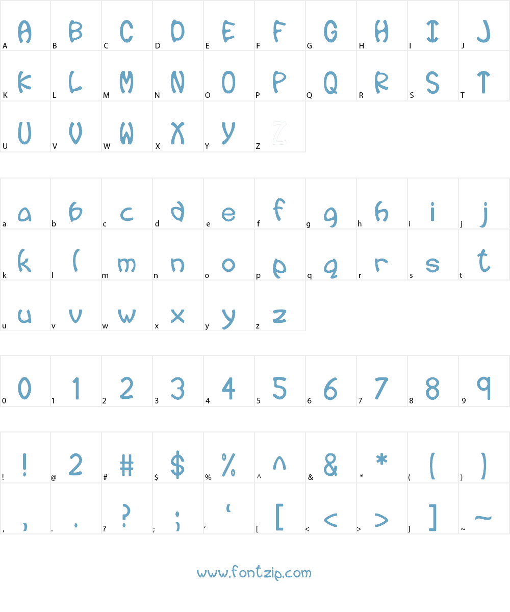 EP Wiggle Font Character